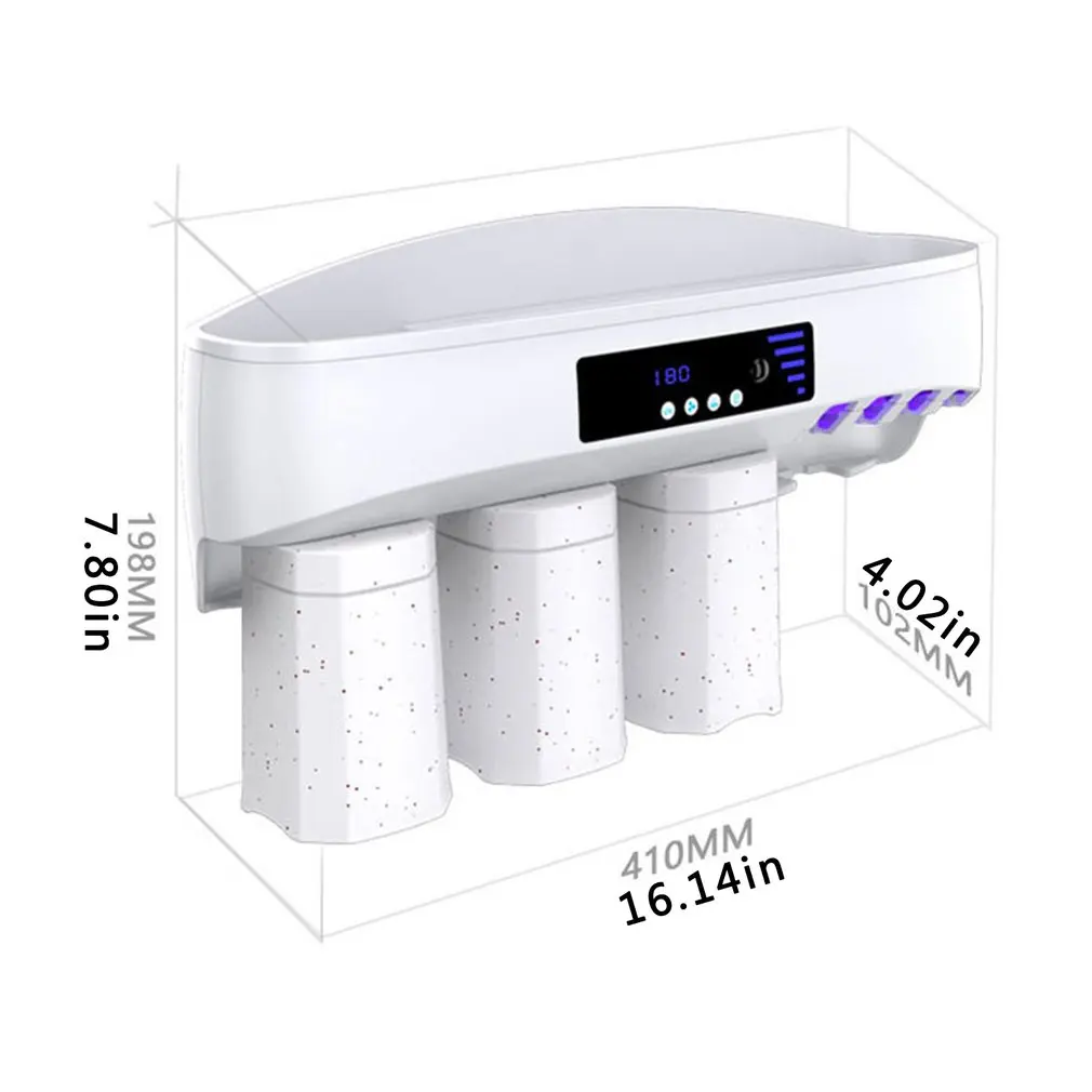 

LZ-YSJ005 Household UV Air-Drying Punch-free Toothbrush Holder Wall-mounted Toothbrush Cleaner Automatic Toothpaste Dispenser