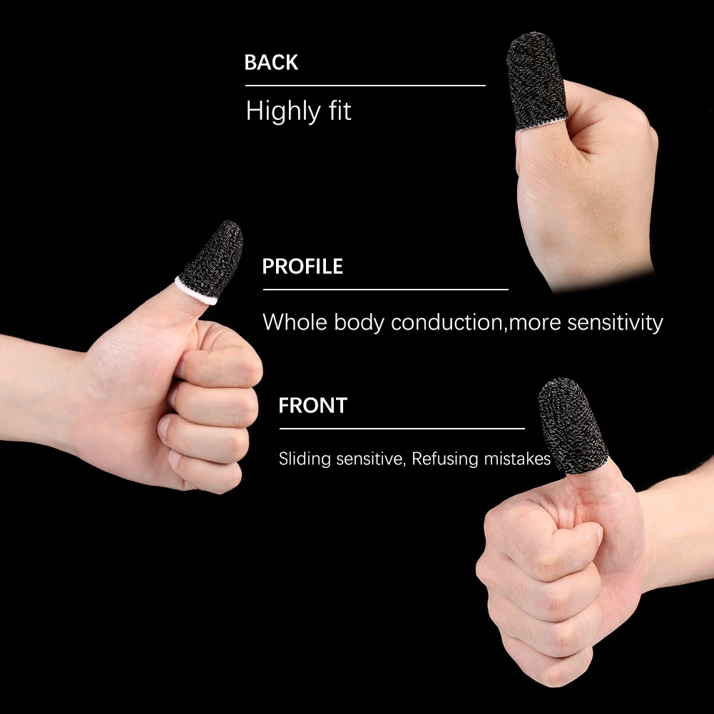 

12Pcs Mobile Finger Stall Sensitive Game Controller Sweatproof Breathable Finger Cots Accessories Finger Sleeve For Smart Phone