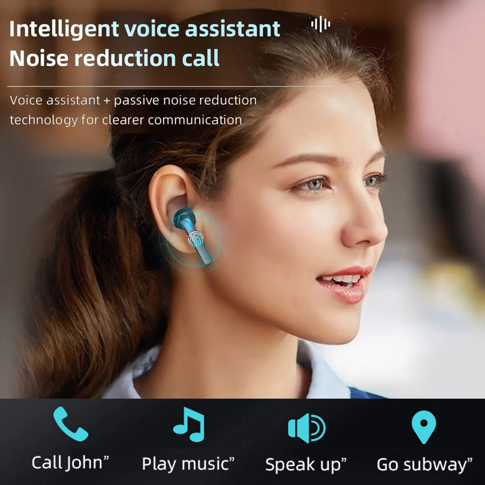 5.0BT беспроводные многофункциональные перезаряжаемые наушники с умным