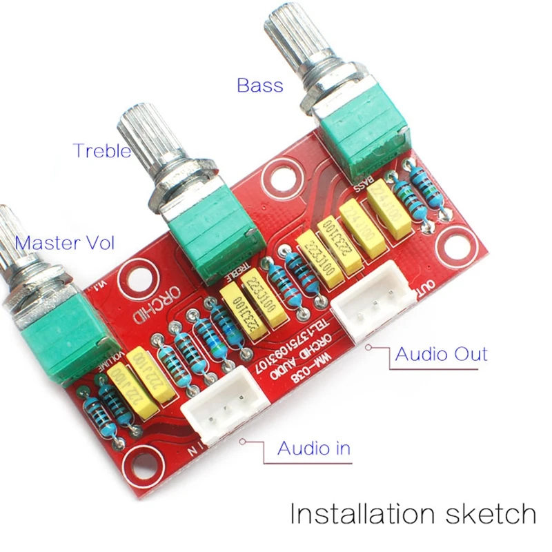 HIFI усилитель пассивный тон плата бас тройной регулятор громкости преампер доска