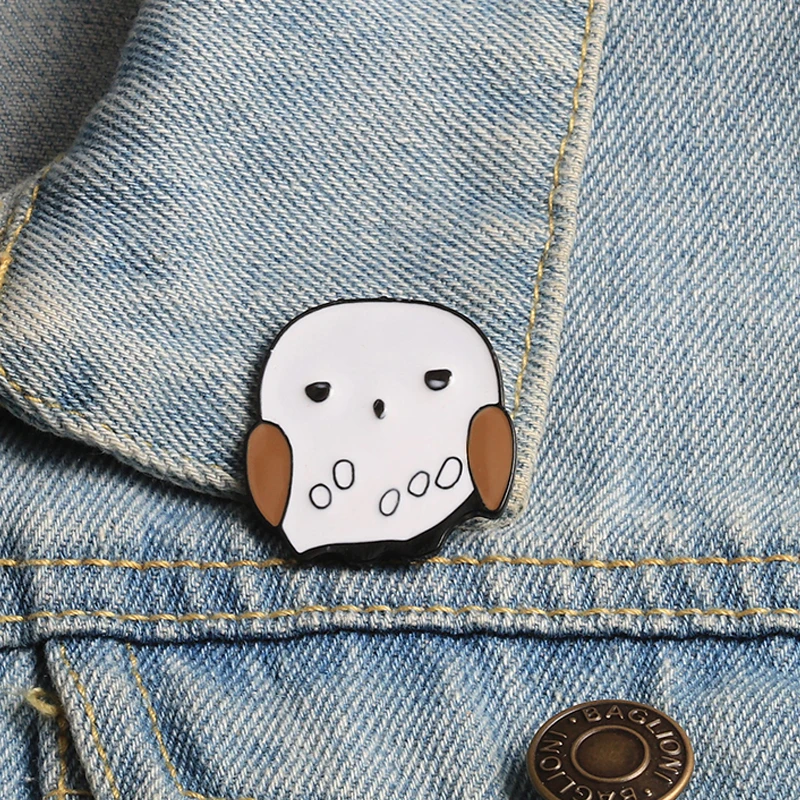 Эмалированные булавки в виде маленькой курицы белые бриллианты милые Мультяшные