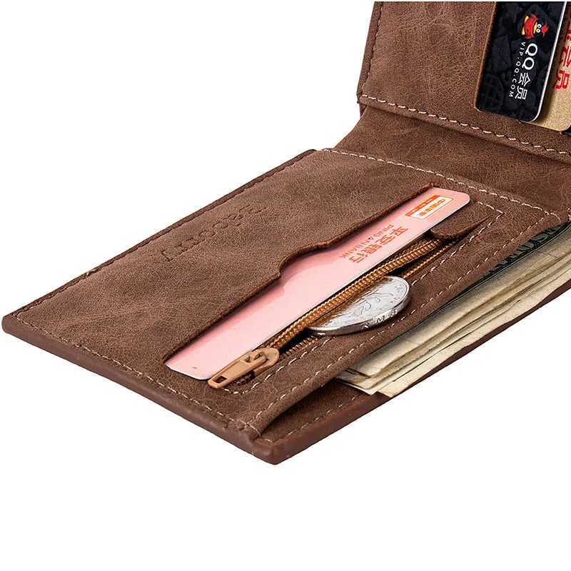 

New Men Wallets Small Money Purses Wallets New Design Dollar Price Top Men Thin Wallet With Coin Bag Zipper Wallet men wallets