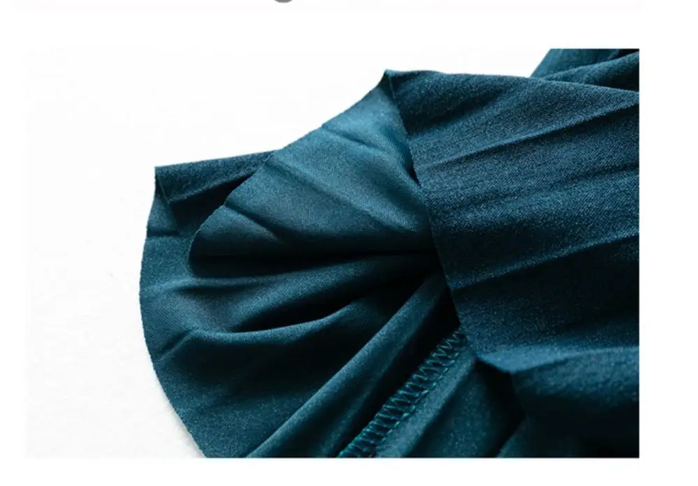 

Winter Elegant Ladies Casual Skirts 2020 Woman Skirts Solid Color Long Pleated Skirt Elastic Waist