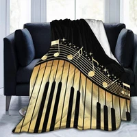 novel music note prints throw blankets cozy lightweight decorative blanket for women men and kids