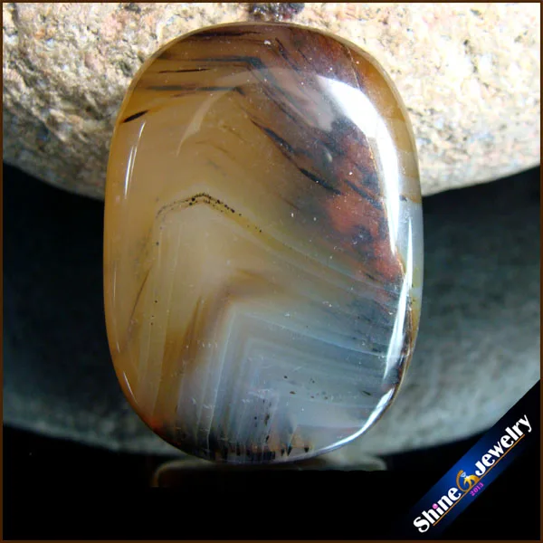 

Trendy Women Men Christmas Gift Irregular Natural Stone Black Agates Necklaces Pendants Beads For Jewelry Making BS488