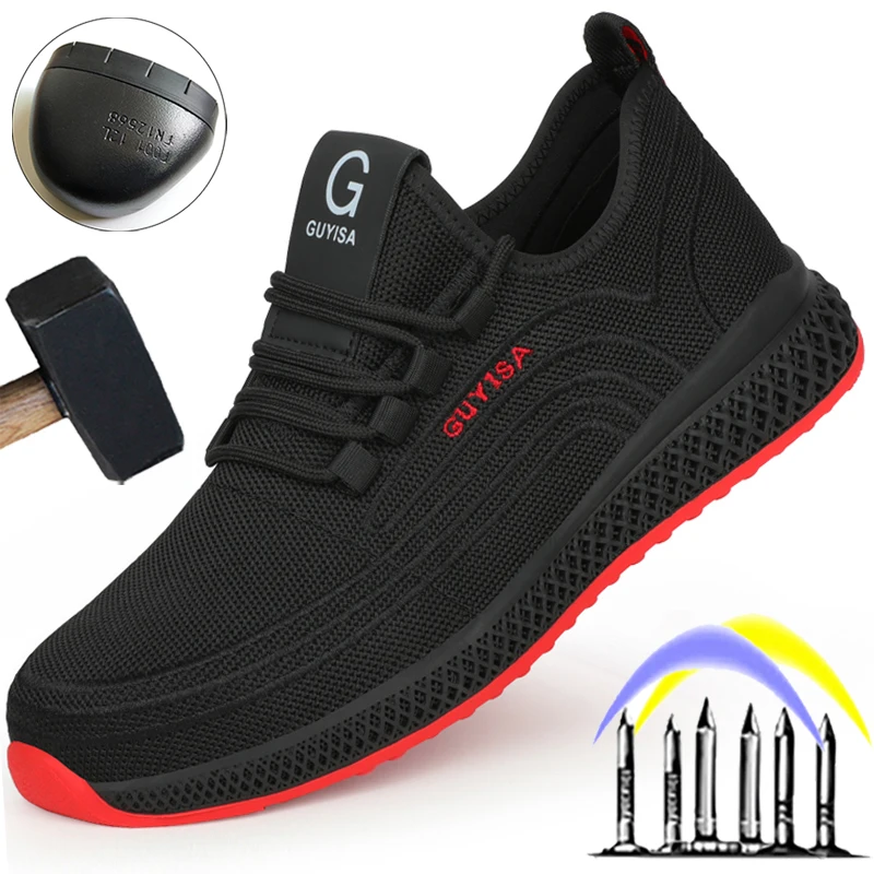 Кроссовки мужские рабочие со стальным носком легкие непрокалываемые