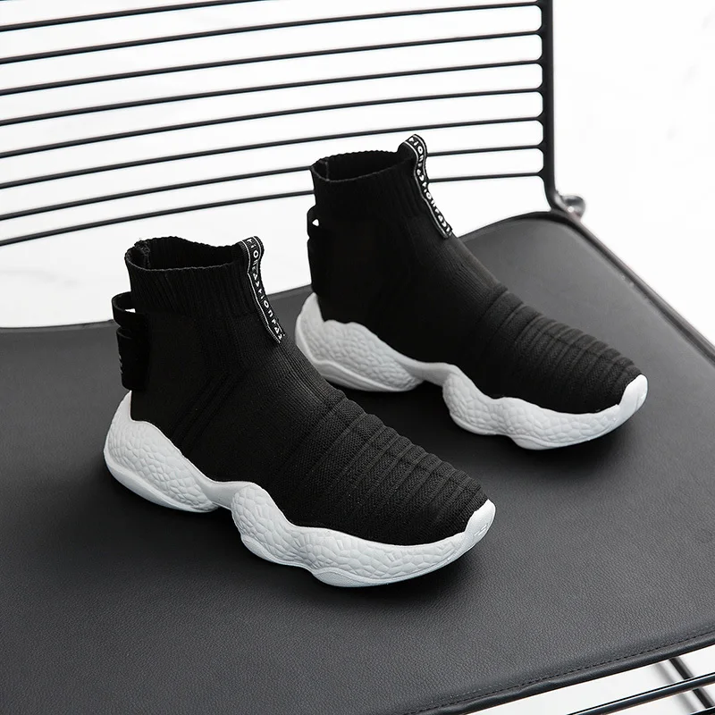 Высокие кроссовки Женские слипоны Дышащие Трикотажные Женская летняя