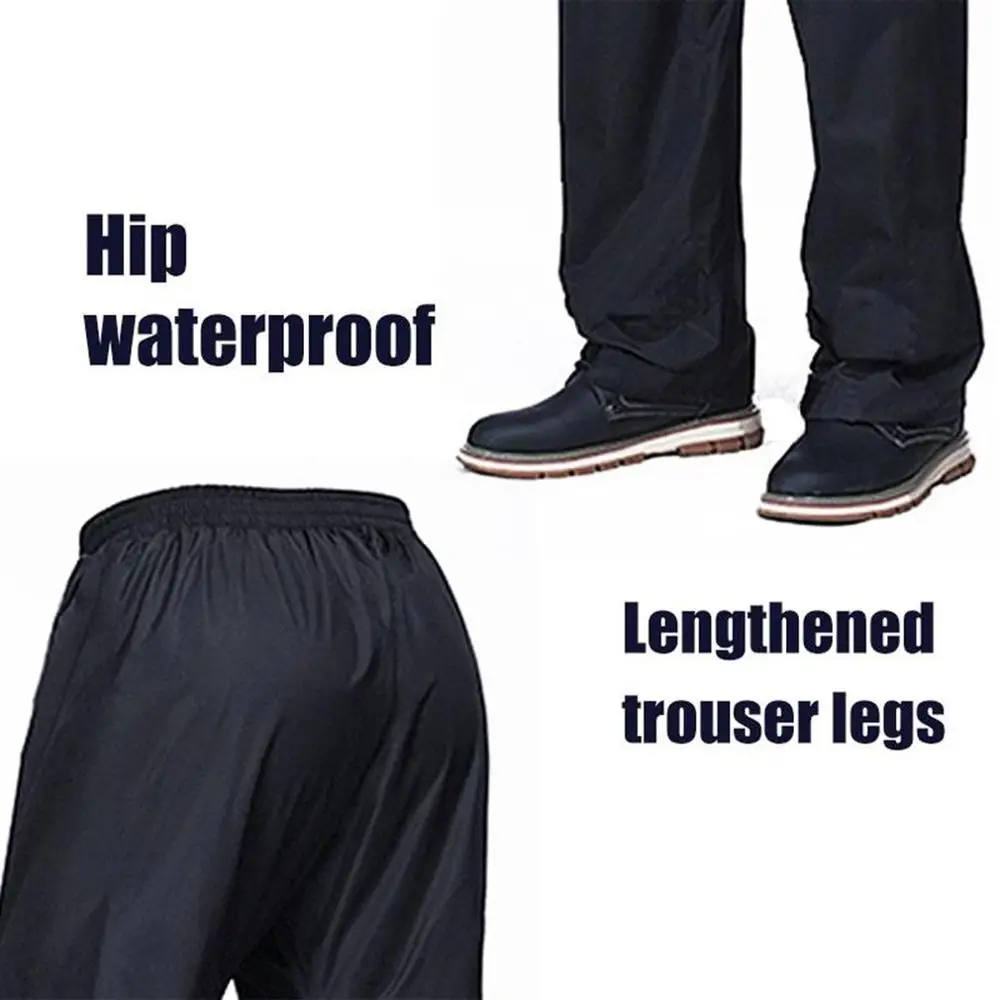 Мужские и женские двойные дождевики непромокаемые штаны для путешествий на