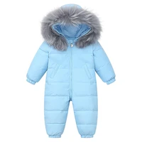 winter snow overalls baby boy romper hooded snowsuit coat duck down jacket for girl coat infant overcoat warm thick boy jumpsuit