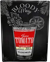 since 2004 tin sign metal plate decorative sign home decor plaques 30 x 40 cm metal plate plaque bar party bloody mary recipe