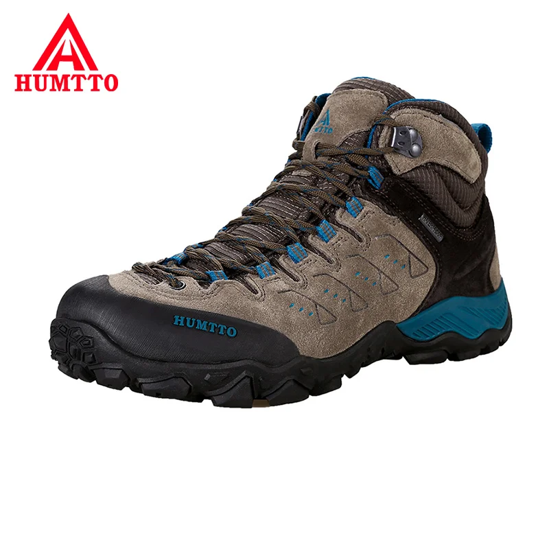 Зимние Бархатные уличные походные ботинки из натуральной кожи на шнуровке