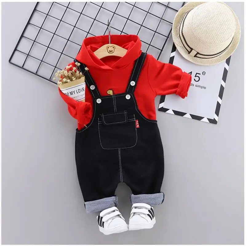 Коллекция 2019 года Осенние комплекты одежды для маленьких мальчиков и девочек