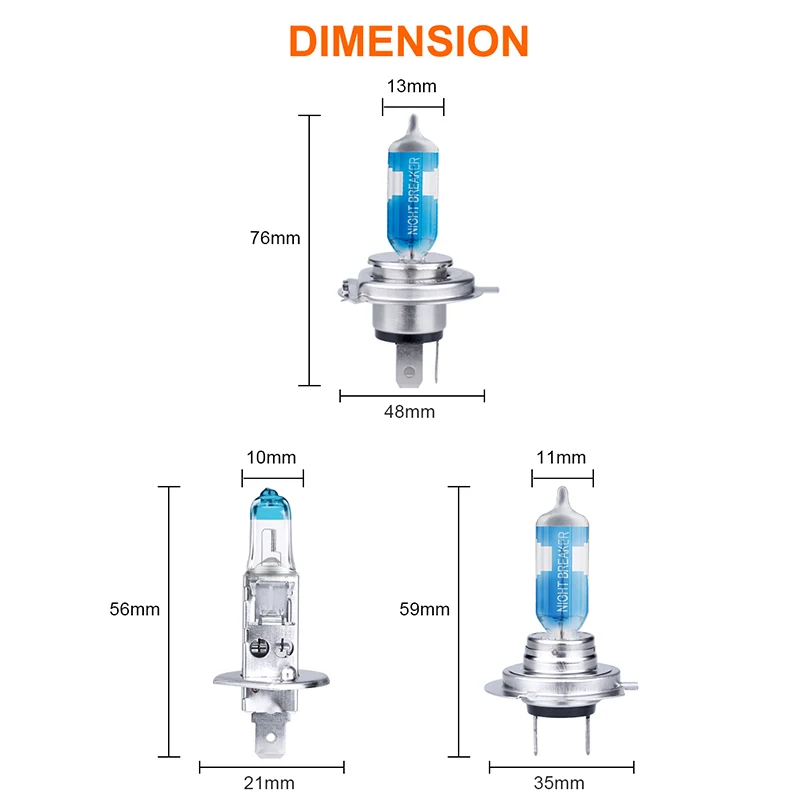 Лампа Ксеноновая OSRAM lampadine h7 H1 H4 12В 55 Вт Night breaker Лазерная фара белые Автомобильные
