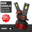 Светодиодные фары 9006 лм H7 9012 HIR2 H11 H9 H8 9005 HB3 HB4 F5 6000K CSP чипы Canbus без ошибок фары дальнего света ближнего света