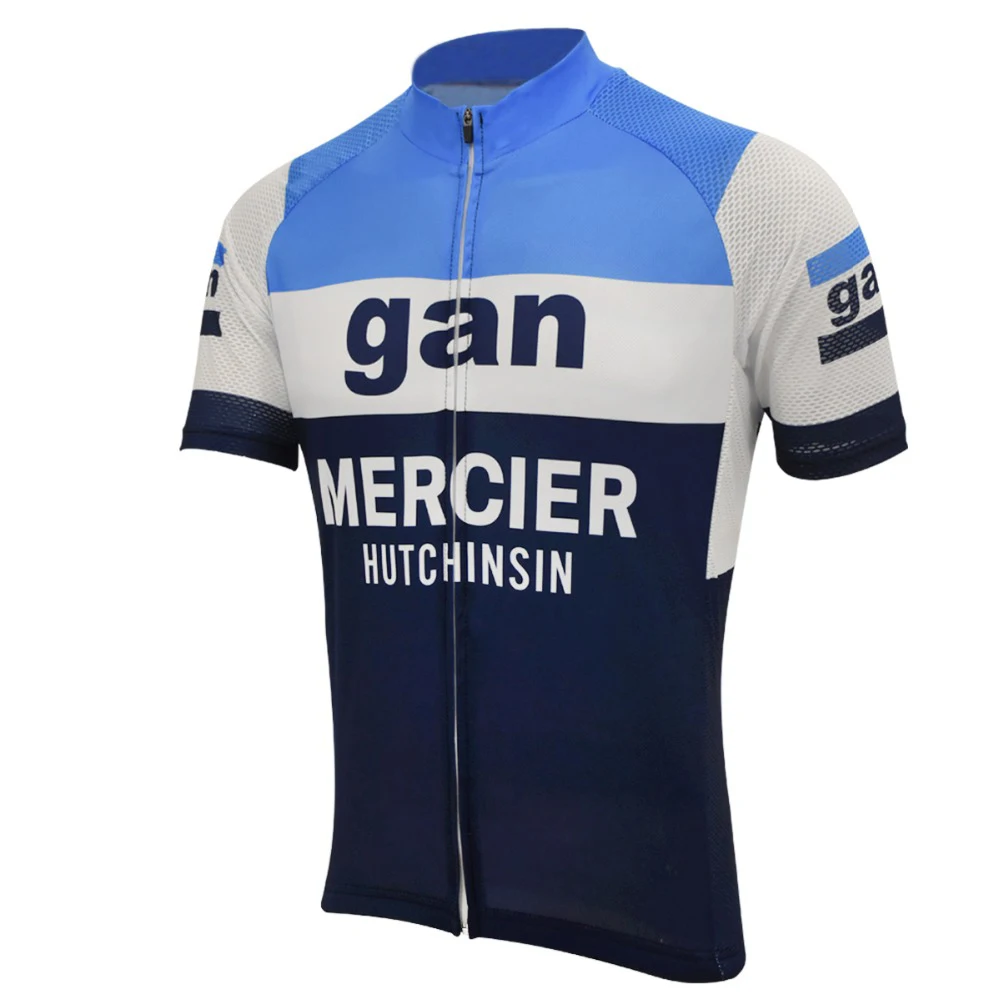 Gan для мужчин Велоспорт Джерси Лето ретро короткий рукав велосипед Одежда mtb