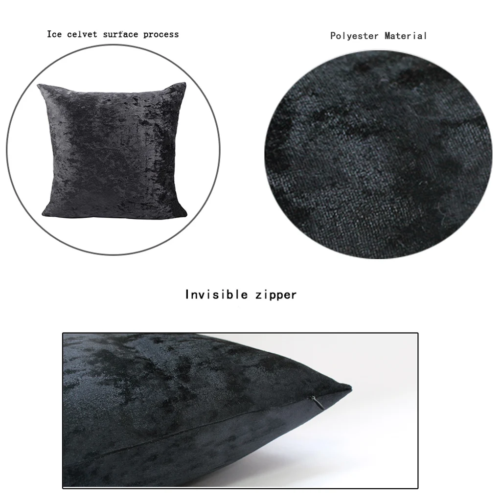 60x60 см квадратный короткий плюшевый Бархатный Чехол для подушки наволочка дивана