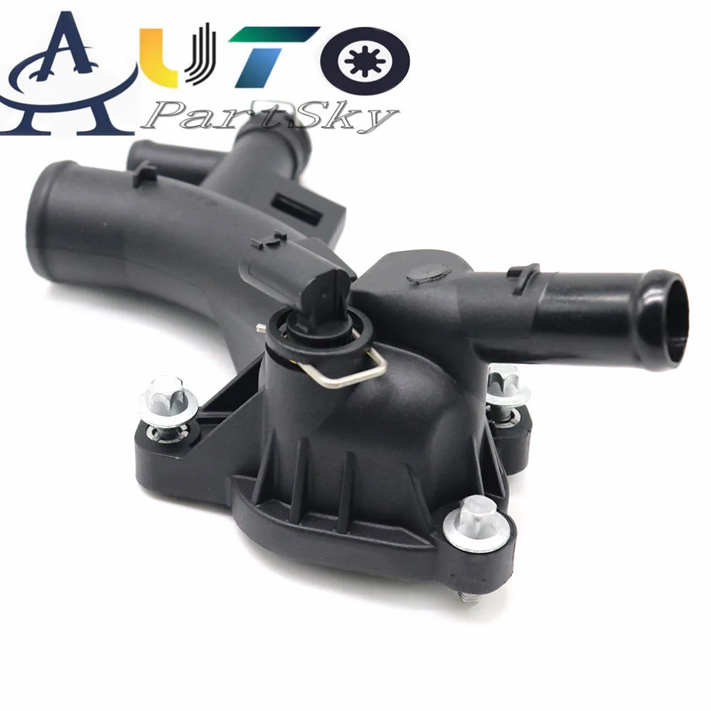 Корпус термостата охлаждающей жидкости двигателя в сборе водяной насос выход