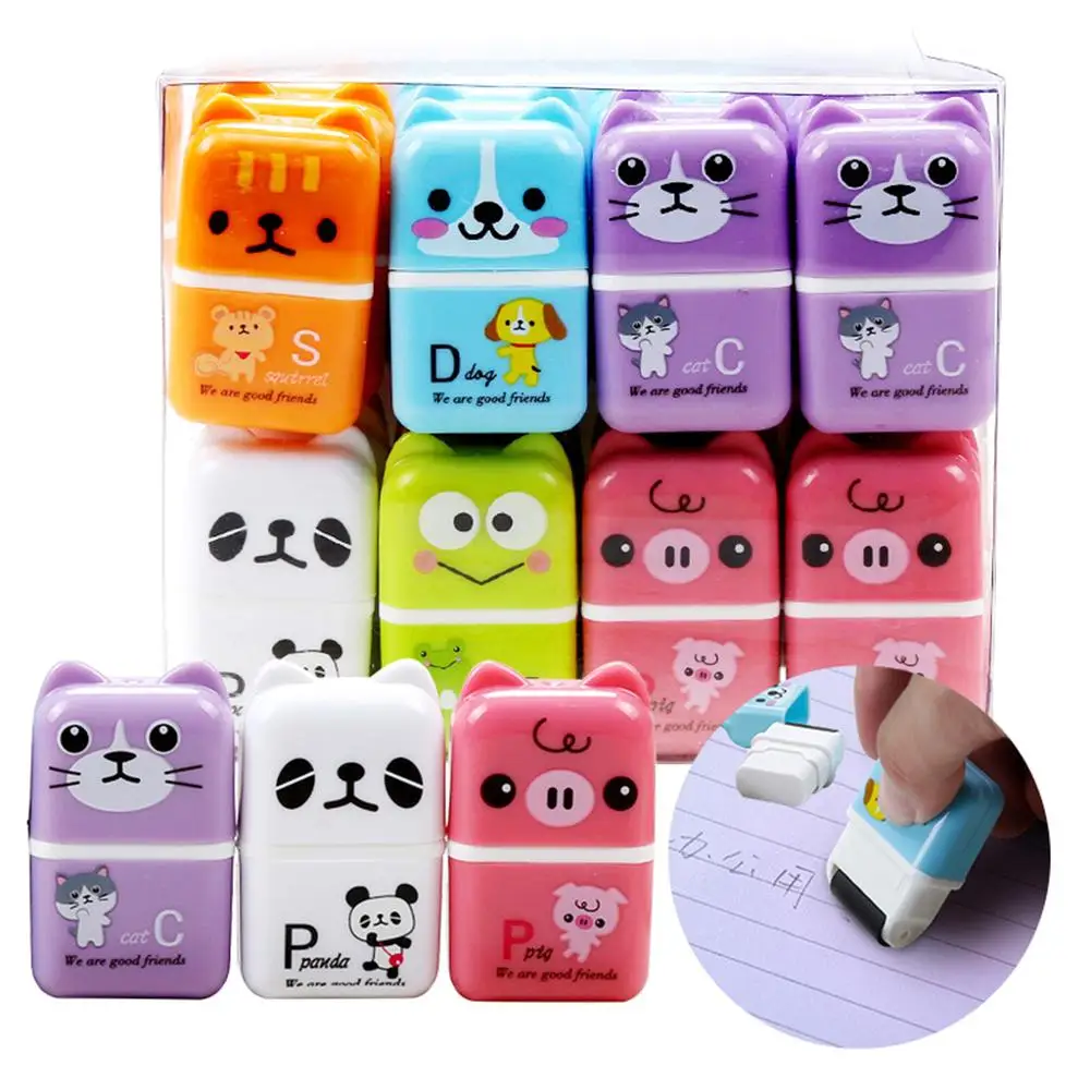 

Cute Cartoon Roller Colorful Rectangle Eraser Pencil Rubber Erasers For School Kids