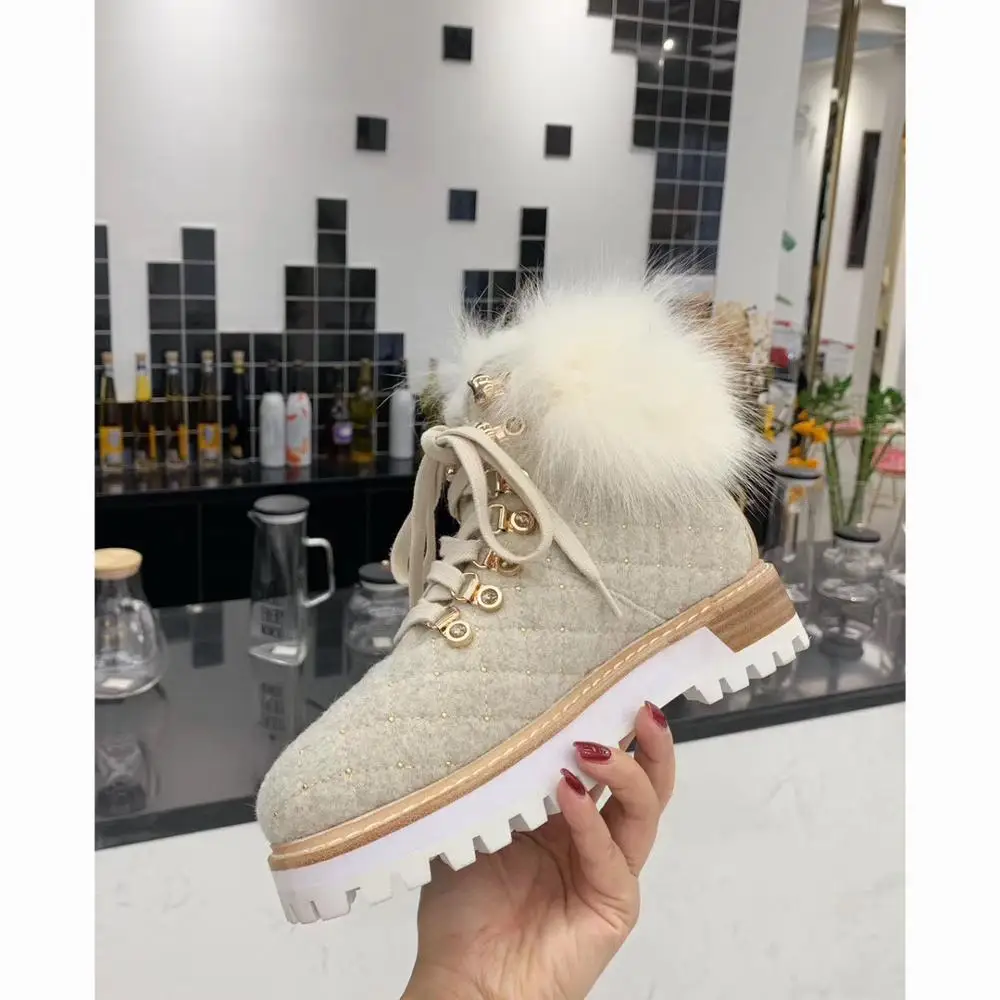 2019 для женщин женские шерсть Ботильоны зимы|Женские полусапожки| |
