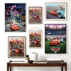 Постеры с абстрактными граффити Тачки Маккуин, живопись на холсте, мультфильмы