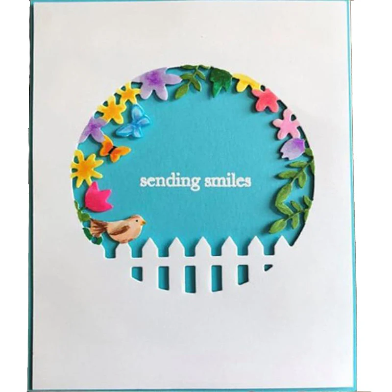 Металлический трафарет для вырезания сада цветов сделай сам скрапбукинга