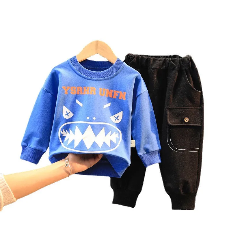 

New Spring Autumn Baby Girl Clothes Fashion Children Boys T-Shirt Pants 2Pcs/Sets Toddler Sports Casual Costume Kids Tracksuits