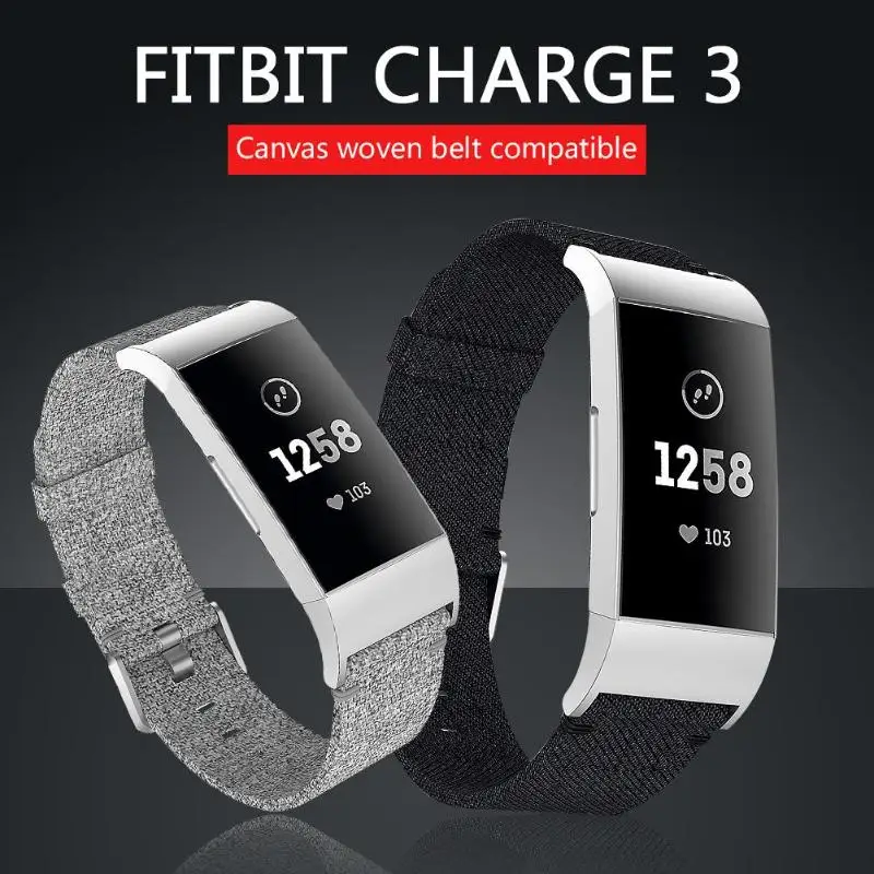 ALLOYSEED 22 мм Тканые нейлоновые сменные часы ремешок для Fitbit Charge 3/huawei 2 Pro GT/Moto 360 2 46/samsung gear S3