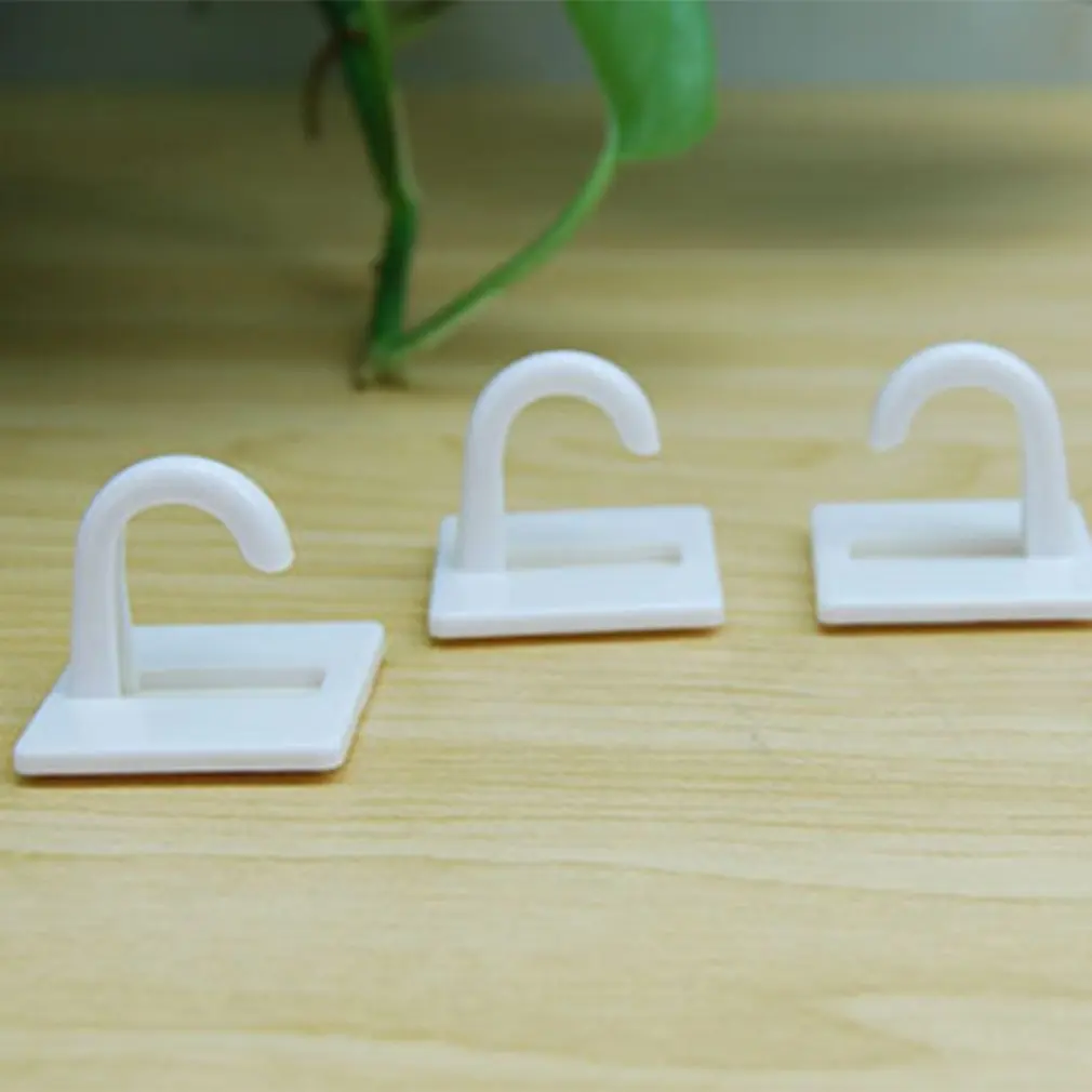 1 шт. Белый Самоклеющийся пластиковый квадратный крючок маленькая настенная