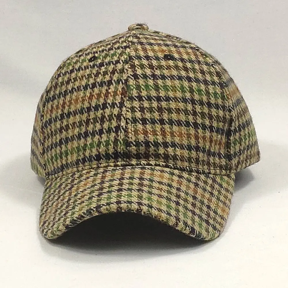 Adjustable Vintage Men Cap Plaid Tweed Baseball Hat Dad Winter Autumn Red Grey | Аксессуары для одежды
