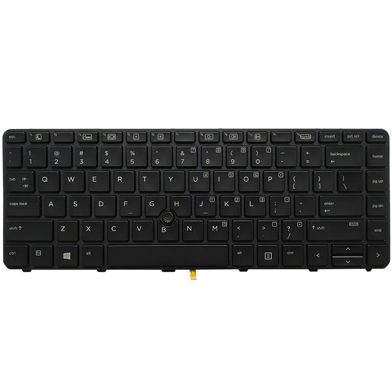 Клавиатура с подсветкой для ноутбука HP Probook 430 G3 G4 440 445 640 G2 645 рамкой/указательной