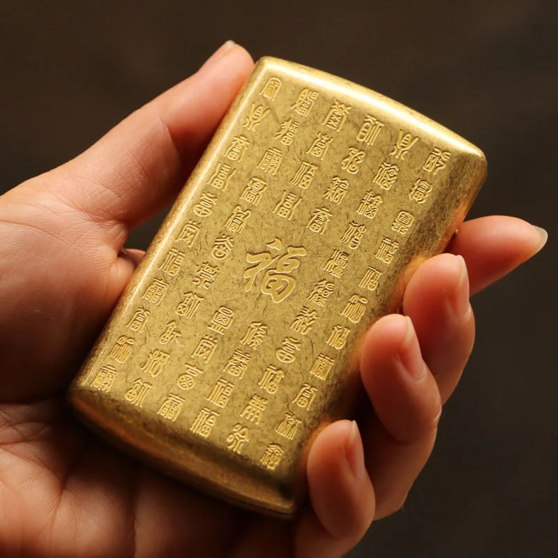 

Copper Short Cigarette Box With 12 Pieces Of Retro Personalized Creative Mini Cigarette Box Portable Cigarette Box Gift
