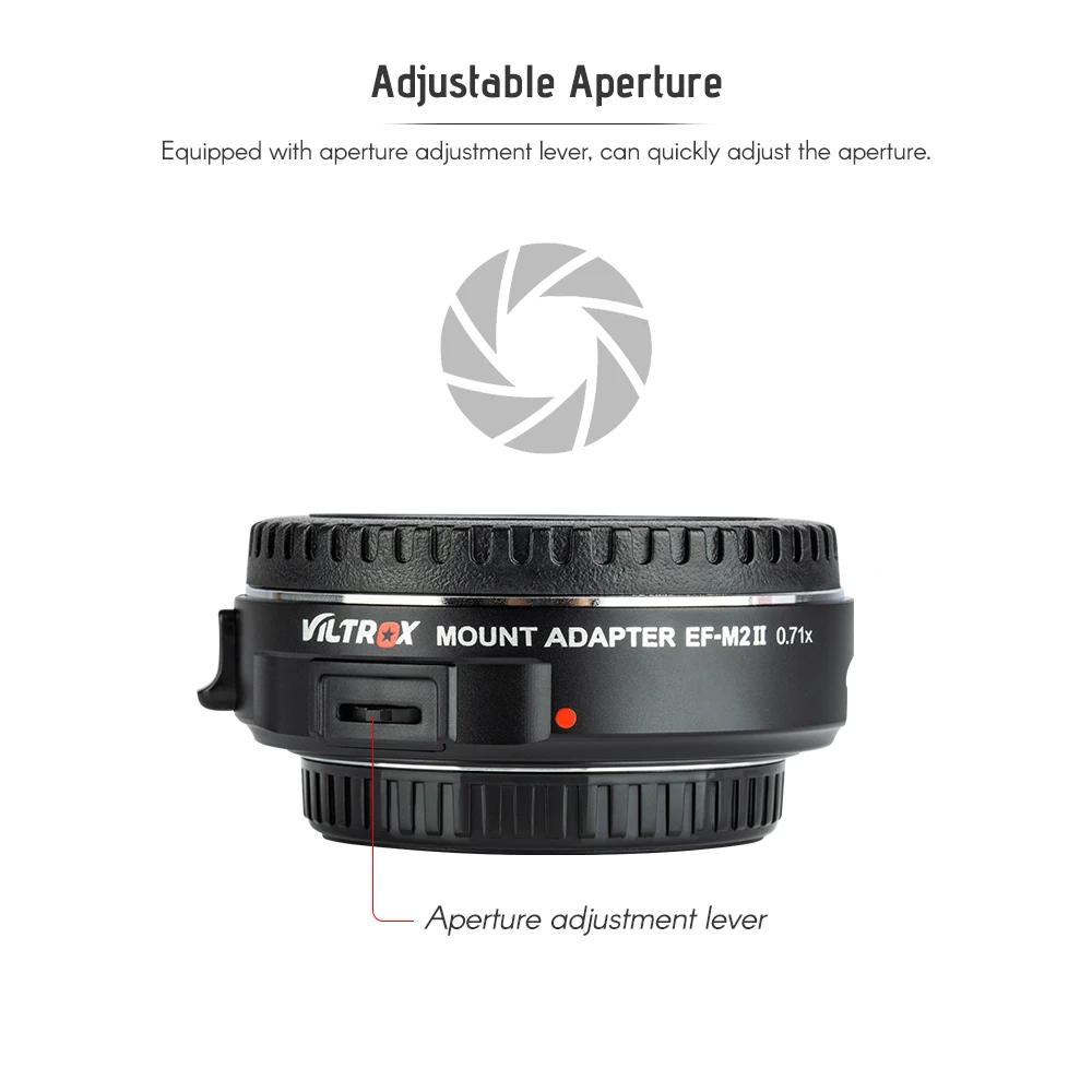 Viltrox EF-M2II объектив для Canon EF M43 камера GH4 GH5 GF6 GF1 AF Автофокус EXIF 0.71X уменьшение