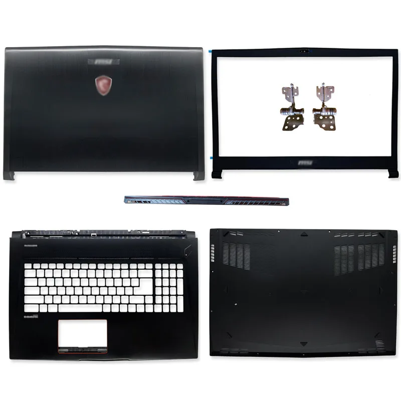 

New Laptop Back Cover/Front Bezel/Palmrest/Bottom Case/Hinges Cover For MSI GS73 GS73VR MS-17B1 B3 B4 B5 3077B5A213 3077B1A222