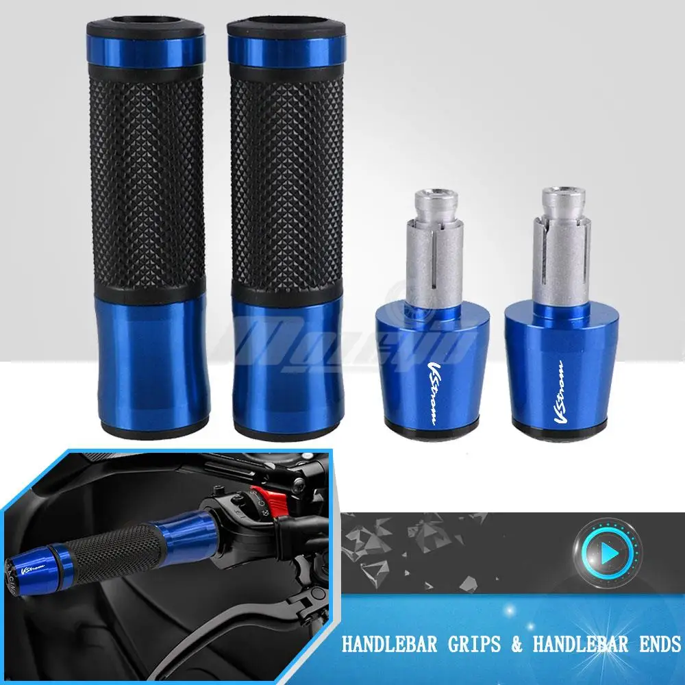 

For Suzuki DL250 DL650 DL1000 V-STROM 2002-2018 2017 22mm 24mm universal motorbike handle bar grips & motorcycle handlebar ends
