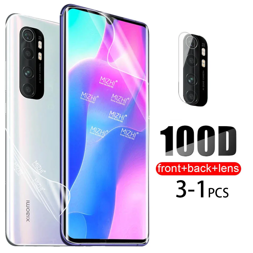 100D Гидрогелевая мягкая пленка для Xiaomi Mi 9T 10T Note 10 Pro 9 Lite SE 9SE A3 Mi9 Note10 световая задняя