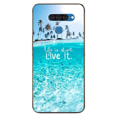 Для LG Q60 чехол роскошный чехол из ТПУ и силикона чехол s для LG K50 Телефон задняя крышка для LG Q 60 Funda Coque для LG V50/V50 ThinQ - Цвет: w22
