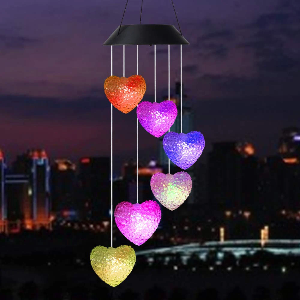 

LED Solar Light Color-Changing Wind Chime Lights Outdoor Yard Garden Decoration Solar Hanging Lamp For Window Party Patio Decor