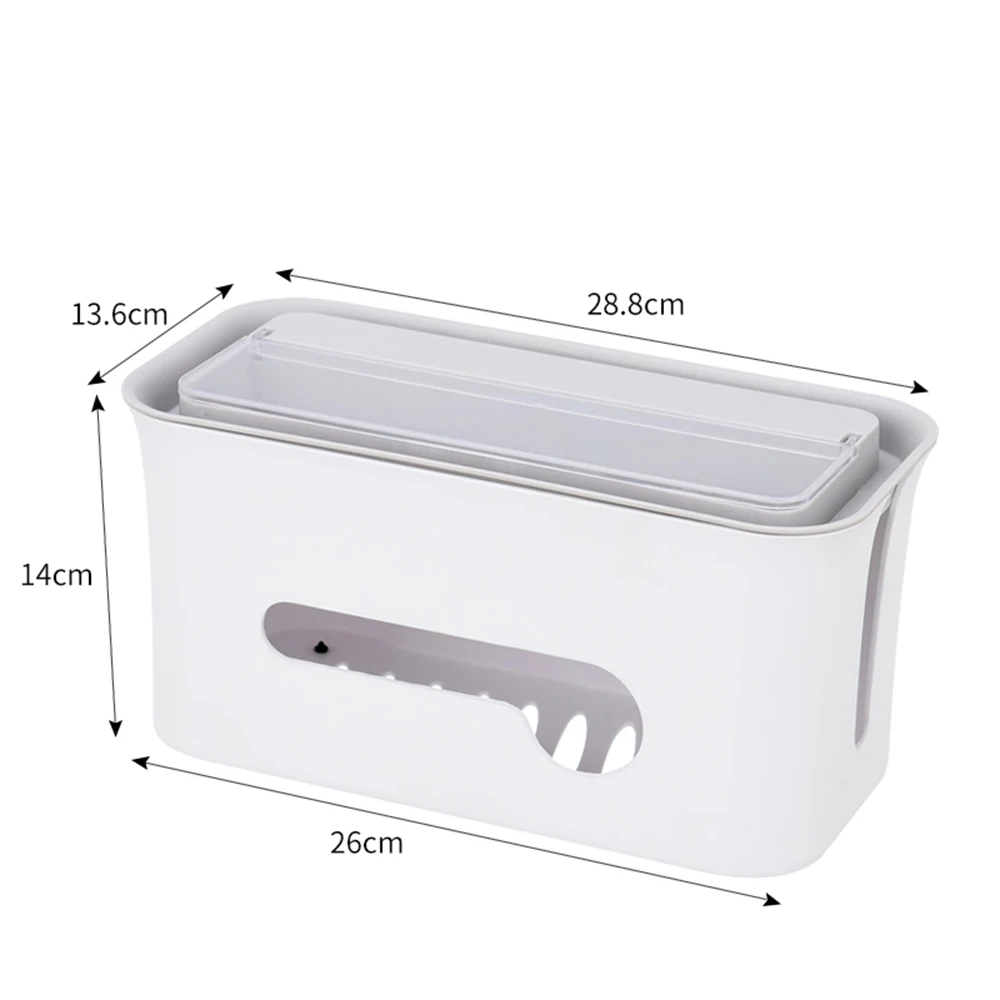 Серый Белый ABS пластиковый ящик для хранения кабелей Oraganizer силовая полоса провод