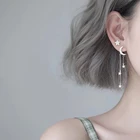 Женские асимметричные серьги-кисточки LISM, Изящные Ювелирные украшения серебристого цвета с Луной и звездами, хороший подарок на свадьбу, 2020