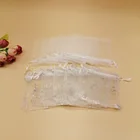 100 шт бабочка мешок ювелирных изделий белый Саше из органзы сумка мини сумка-мешок для женщин Свадебная Упаковка мешок из органзы для хранения 