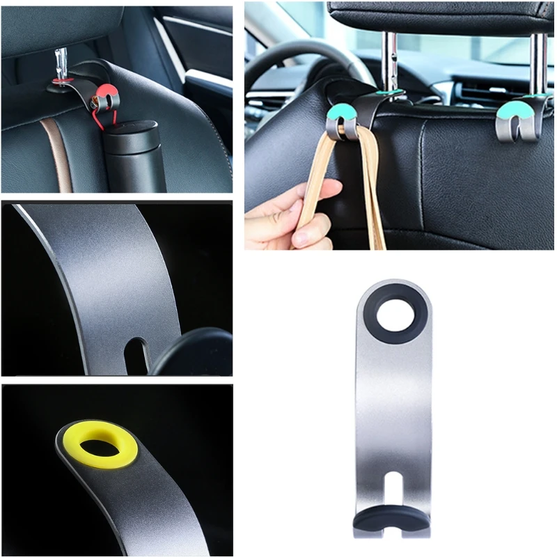 

2 Pcs Car Seat Headrest Hooks for Car Back Seat Organizer Hanger Storage Hook Car SUV Multicolor Handbag Clothes Coats