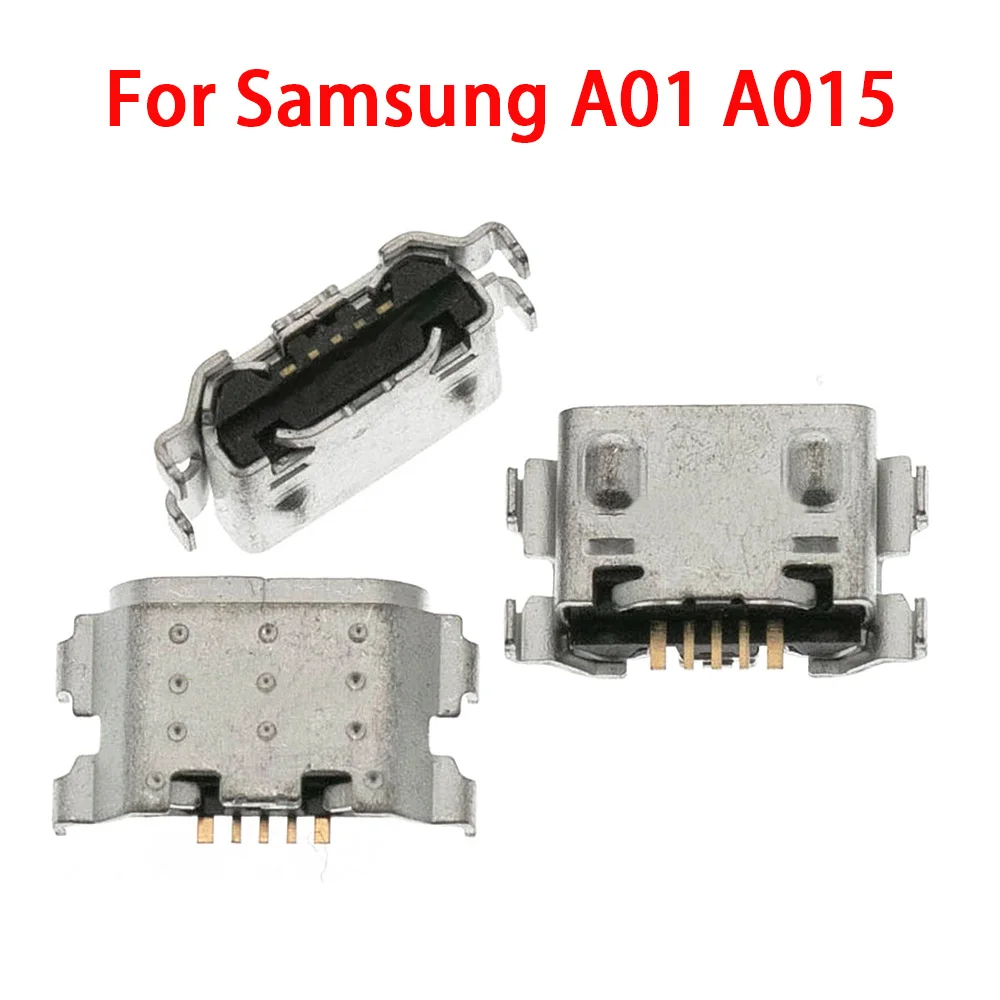 50 шт. 5-контактный разъем Micro USB для передачи данных задний Samsung Galaxy A01 A015 A015F/DS