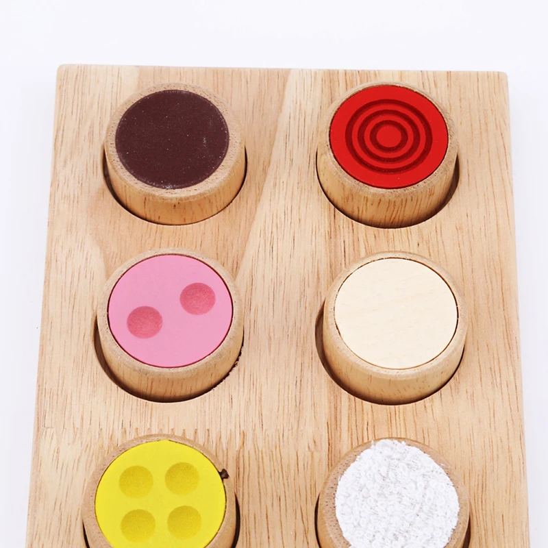 

New Arrive Kids Early Learning Educational Toy Montessori Sensory Touch Feeling Train Tools Match Game