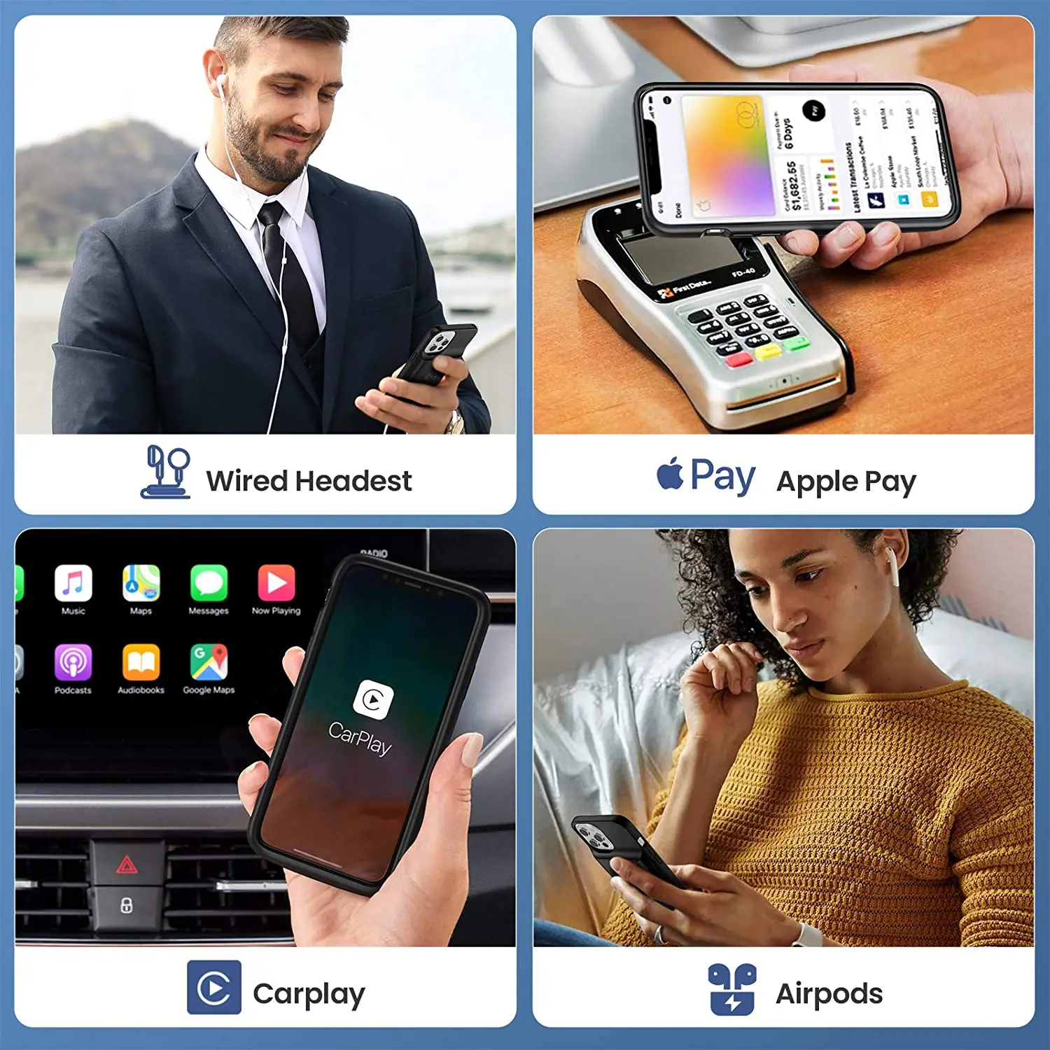 NEWDERY 6 1 дюймовый аккумулятор для iPhone 12 Pro Мягкий ТПУ + ABS 4800 мАч Qi беспроводной
