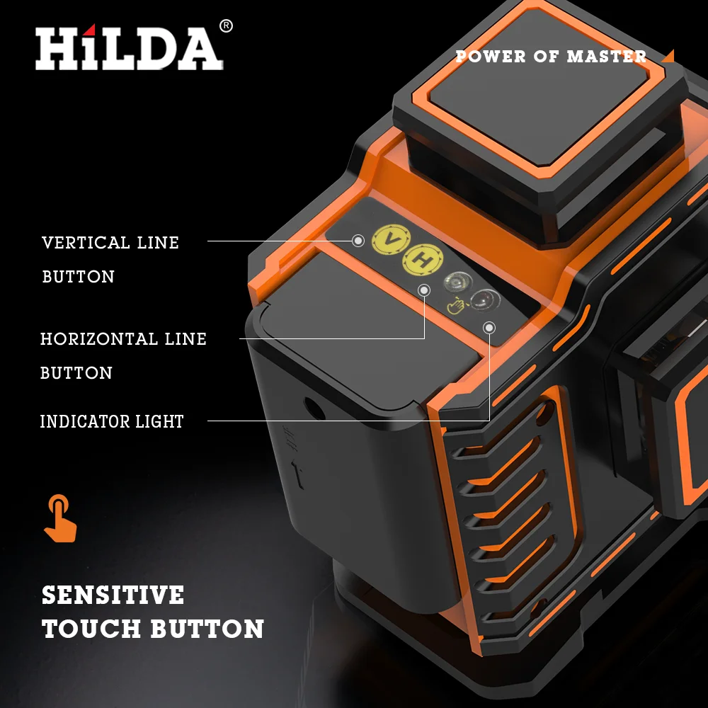 Самонивелирующийся лазерный уровень 4D горизонтальный и вертикальный 12/16 линий |