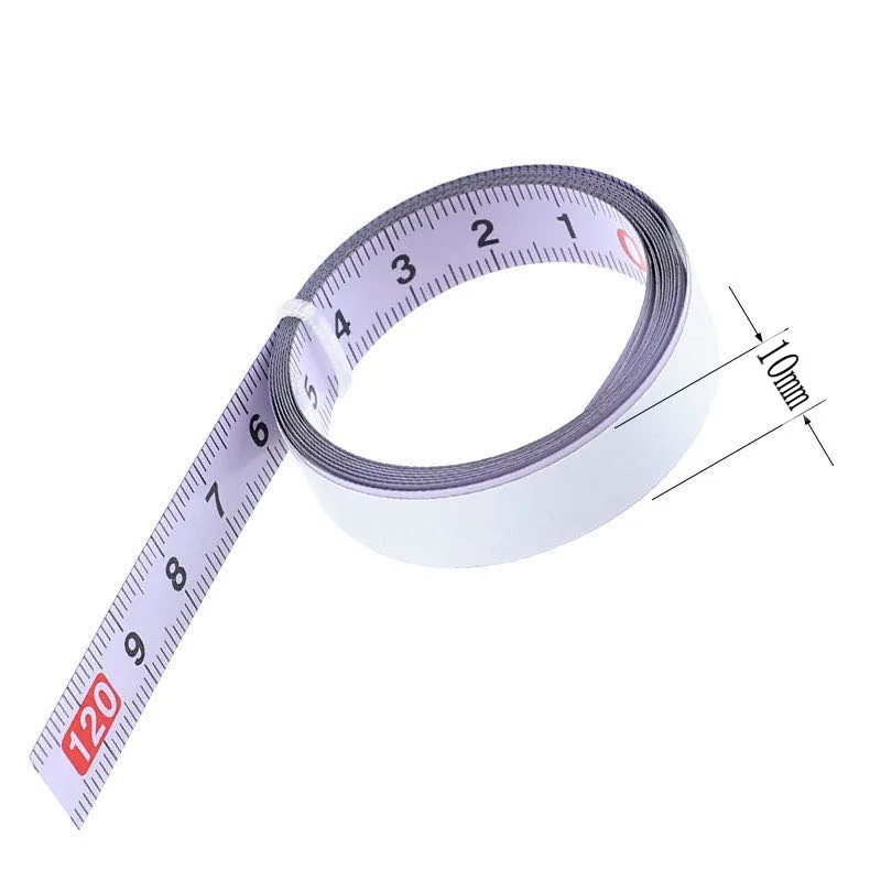 Бесплатная ShippingStainless Сталь дорожка рулетка SelfAdhesiveMetric ScaleRuler1M-2M для фрезерный