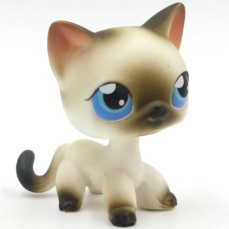 Лпс стоячки кошки собаки игрушки Lps кошка старый pet shop игрушка маленькая короткая шерсть котенок Гималайский котенок husky собака Спаниель колли great dane редкая коллекция фигурок - Цвет: 5