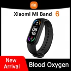 2021 умный Браслет Xiaomi Mi Band 6 большой дисплей смарт-браслет кровяное давление фитнес-трекер монитор сердечного ритма