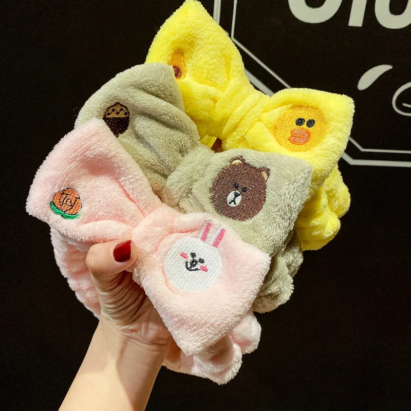 Женская флисовая повязка на голову мягкий эластичный ободок с узлом коралловый
