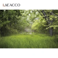 laeacco green backgrounds for photography spring grass tree lawn party outdoor picnic scene photography backdrop photo studio